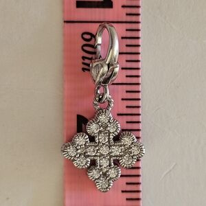 Judith Ripka Sterling Silver Diamonique Maltese Cross Charm